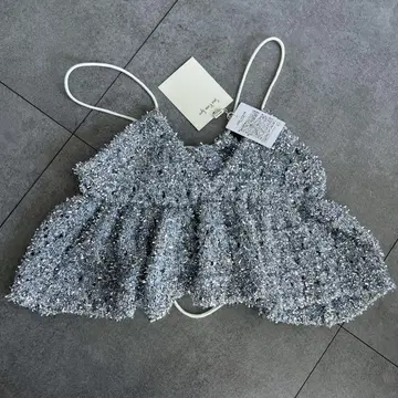 Sea Room Lynn Mix Yarn Frill Knit 뷔스티에