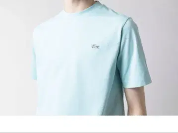 라코스테 아웃라인 크루넥 반팔 티셔츠 라임