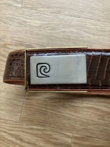 CROCODILE 브라운 가죽 벨트