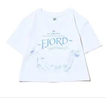 미세스 FJORD (피요르드) 크롭 로고 티셔츠 화이트