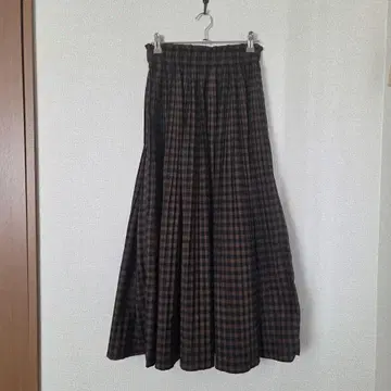 hunch 체크 플리츠 스커트