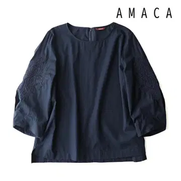 AMACA 아마카 컷워크 자수 퍼프 슬리브 블라우스 최근 모델 40