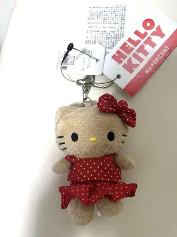 로리즈팜 토이 키링 도트 빨간색 키티