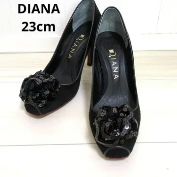 새상품급 DIANA 다이애나 23cm 스웨이드 스퀘어토 힐 약 8cm