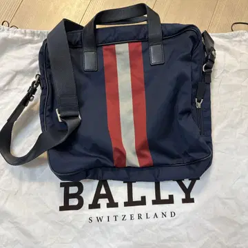 BALLY 네이비 스트라이프 숄더백