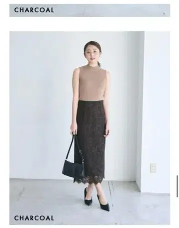 베이스먼트 온라인 레이스 타이트 스커트