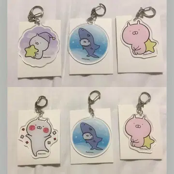 우사마루 트레이딩 아크릴 키링 6개 세트