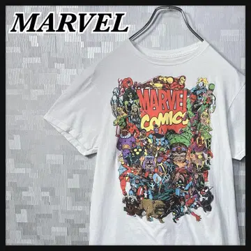 마블 아메리칸 코믹스 캐릭터 티셔츠 여성용 M 반팔 MARVEL