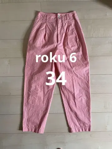 roku 6 BAFU TUCK PANTS 핑크 34