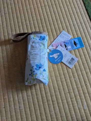 우천 겸용 접이식 우산 미니 (수채화 플라워) 시나몬 롤 Wps