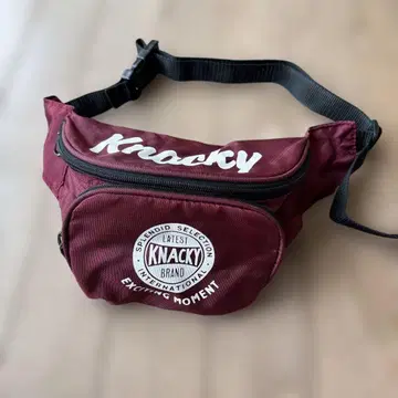 Knacky 바디백 버건디 힙색 빈티지