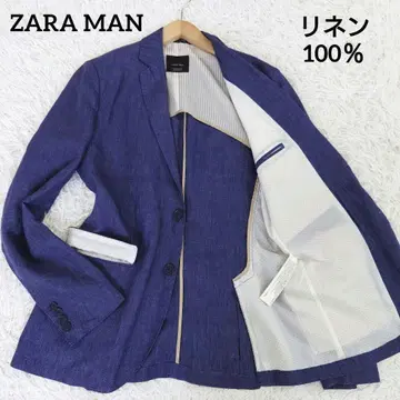ZARA MAN 자라 테일러드 자켓 린넨 100% 백 오픈 L 상당