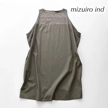 mizuiro ind 미즈이로 인드 슬리브리스 원피스 레이스 절개