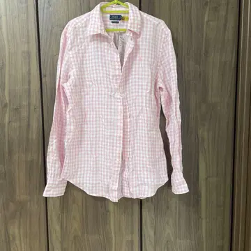폴로 랄프 로렌 릴랙스 핏 셔츠 M 핑크 체크