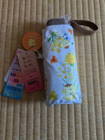폼폼푸딩 우천 겸용 접이식 우산 미니 (수채화 플라워) Wps