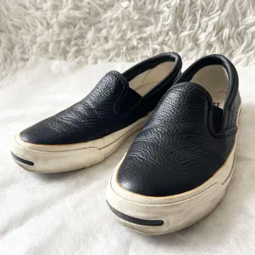 컨버스 슬립온 잭 파셀 BIOTO 가죽 블랙 24cm