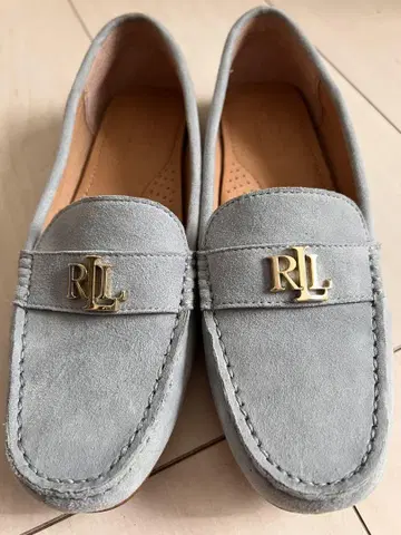 랄프 로렌 블루 그레이 스웨이드 로퍼 RL
