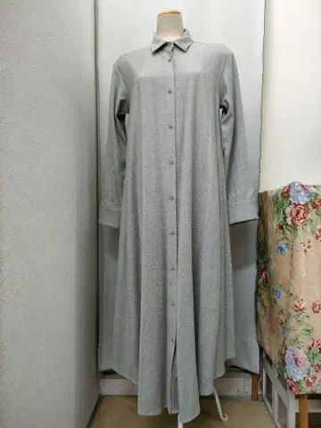레킵 원피스 그레이 맥시