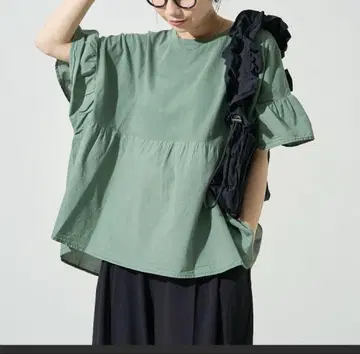 FREAK'S STORE 돌먼 슬리브 브로드 셔츠 그린