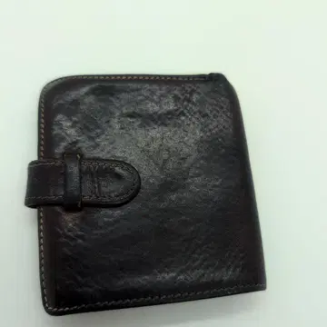 가죽 다크 브라운 접이식 지갑