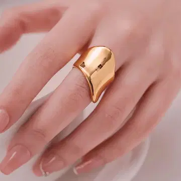 No.733+1 roundish ring: 핑크 골드 반지