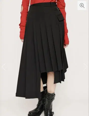 SLY WRAP PLEATS 미디엄 스커트