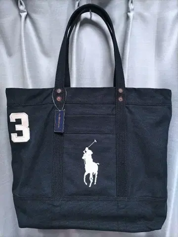 폴로 랄프로렌 캠퍼스 토트백 블랙