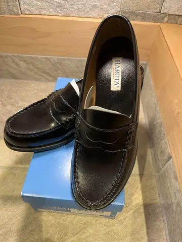 HARUTA 블랙 로퍼 26cm 3E 인조 가죽
