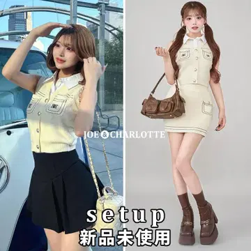 다리치 darich 스티치 DD 로고 니트 셋업 아이보리 F