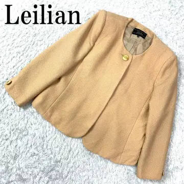 Leilian 레리안 노카라 자켓 오렌지 13 B9259