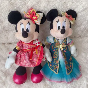 TokyoDisneyResort 미니 마우스 봉제 인형 배지 세트