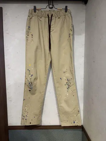 넘버나인 아카이브 08aw 페인트 가공 치노