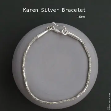 [m-BL202] 캐런 실버 브레이슬릿 16cm