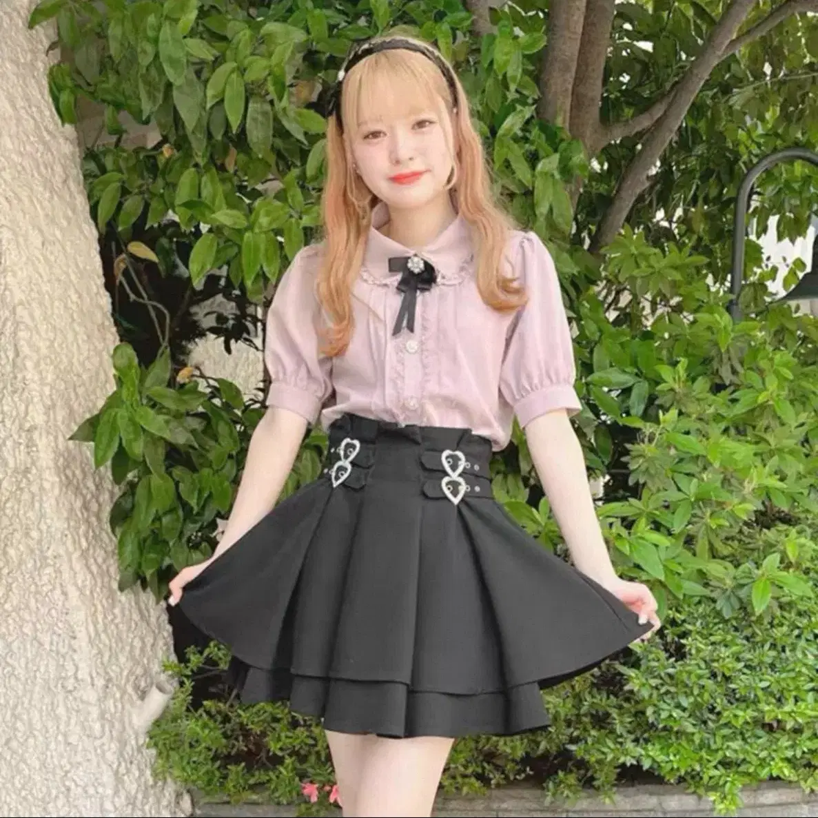 Rosita Heart Buckle Skirt, Jirai-kei, Mass-produced, Yangjirai on