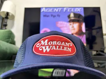 USA 싱거 Morgan Wallen 메쉬 캡 네이비