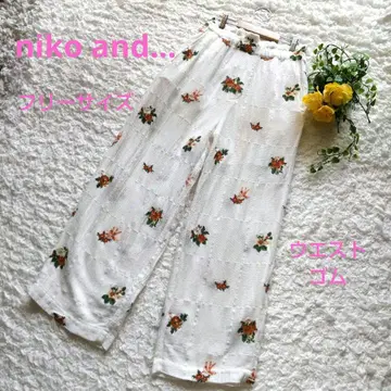 니코 앤드 nikko and... 코튼 자수 허리밴딩 팬츠 프리