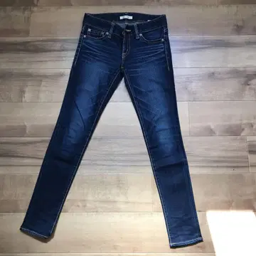 moussy 리버스 스키니 데님 26인치 다크 네이비