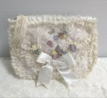 사에라 히스 크로네 꽃무늬 레이스 파우치