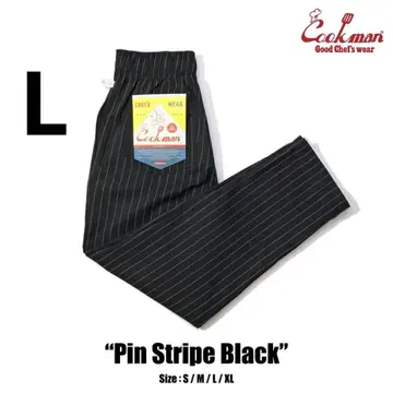 Cookman Chef Pants 셰프 팬츠 스트라이프 블랙