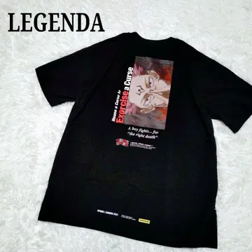 LEGENDA 주술회전 스쿠나 콜라보 티셔츠 블랙 레전드 반팔 블랙