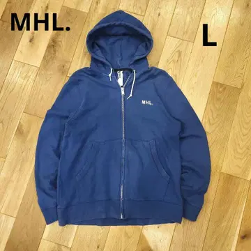 MHL. 지퍼 후드티 L 네이비 MHL