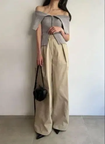 SNIDEL 바리에 카고 팬츠 베이지