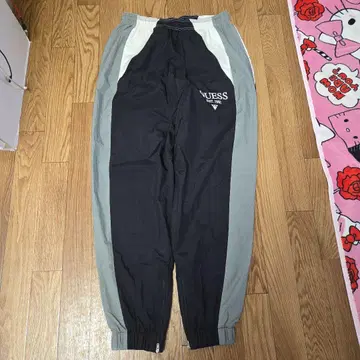 GUESS 조거 팬츠 블랙 그레이