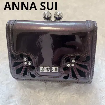 ANNA SUI 안나수이 가마구치 삼중 접이식 지갑 에나멜
