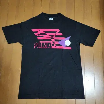 1980년대~푸마 PUMA 빈티지 아트 티셔츠 블랙 USA제
