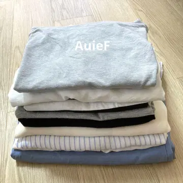 AuieF 프릴이 달린 그레이 티셔츠 등 묶음 판매