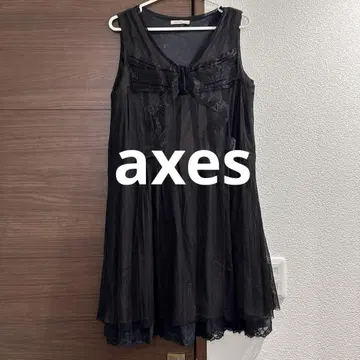 axes 프릴 리본 레이어드 원단 원피스