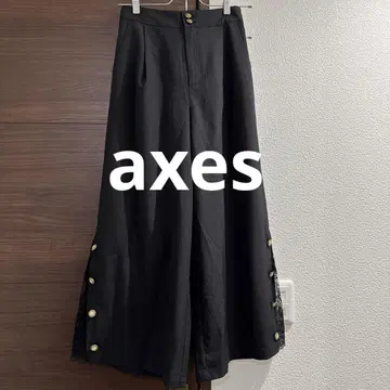 axes 가로 슬릿 레이스 팬츠