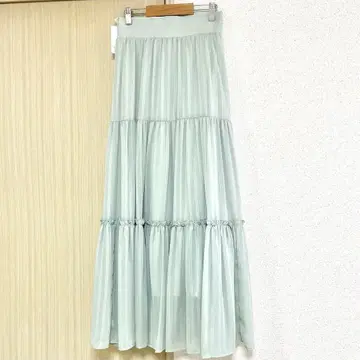 택 포함 미사용 새상품 윌 셀렉션 시어 스커트 티어드