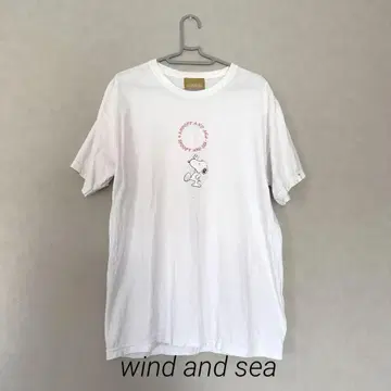 스누피 인 긴자 미쓰코시 한정판 wind and sea 티셔츠